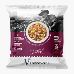 Cartofi cuburi cu bacon și ceapă 670g