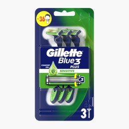 Aparat de ras de unică folosință Blue3 Plus Sensitive, 3 buc