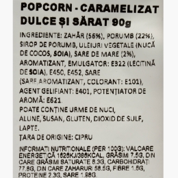 Popcorn glazurat dulce și sărat 90g