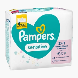 Șervețele umede pentru bebeluși, Sensitive, 4x52 buc