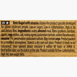 Bagel keto, fără gluten, cu susan 2X75g