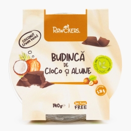Budincă eco din cremă de cocos, ciocolată și alune 140g