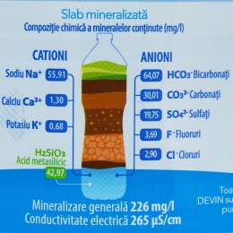 Apă plată mineralizată, natural alcalină 5l