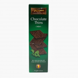 Foiță ciocolată neagră crocantă cu mentă 75g
