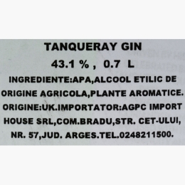 Gin London Dry 43.1% alc. 700ml
