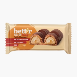 Napolitană cu umplutură de cremă de arahide și caramel sărat eco 33g
