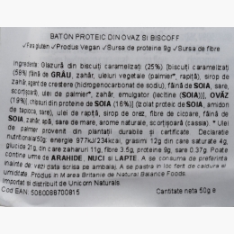 Baton proteic din ovăz cu Lotus Biscoff 50g