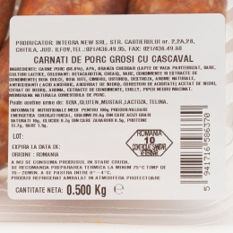 Cârnați de porc cu cașcaval 500g