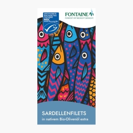 File de sardine în ulei de măsline eco, 45g