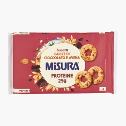 Biscuiți cu ciocolată și fulgi de ovăz cu proteine vegetale 260g