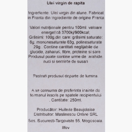 Măslinescu - Ulei virgin de rapiță 250ml