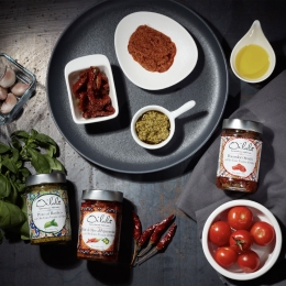 Roșii uscate în ulei de măsline extravirgin, 190g