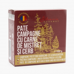 Pate campagne cu carne de mistreț și cerb 100g