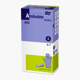 Mănuși nesterile nepudrate, violet, S, 100 buc