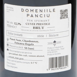Vin spumant alb brut Cuvée Prestige, 12.3%, 750ml