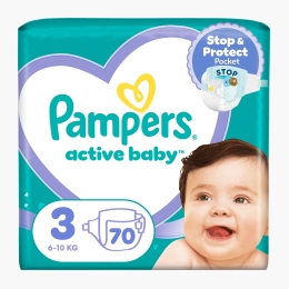 Scutece Active Baby mărimea 3, 6-10kg, 70 buc