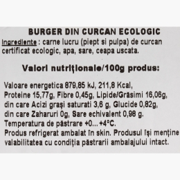 Burgeri de curcan eco 200g