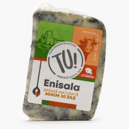 Brânză maturată Enisala cu cărbune, maturată minim 30 zile, 250g