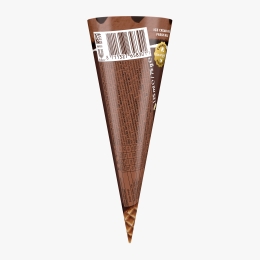 Înghețată cu aromă de ciocolată, cornet 125ml (75g)