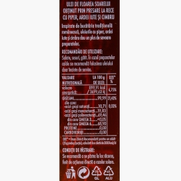 Ulei de floarea soarelui cu cimbru, piper și ardei iute 250ml