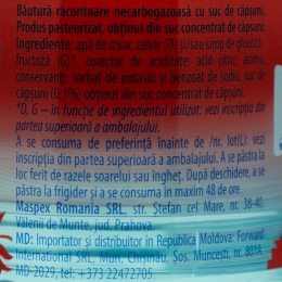 Băutură răcoritoare necarbogazoasă cu suc de căpșună 0.5l