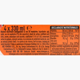 Apă tonică cu aromă de mandarine doză 4x330ml