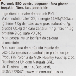 Porumb pentru popcorn eco 350g