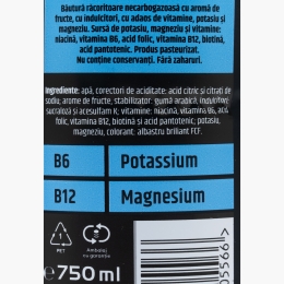 Băutură cu electroliți, zero zahăr, cu aromă de multifructe Sportcap 0.75l