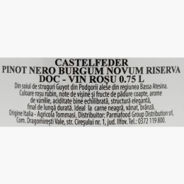 Vin roșu sec Pinot Noir, 14%, 0.75l