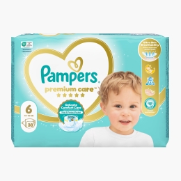 Scutece Premium Care, mărimea 6, 13-18kg, 38 buc