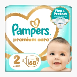 Scutece Premium Care, mărimea 2, 4-8kg, 68 buc