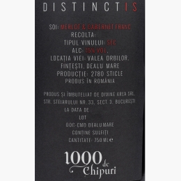 Vin roșu sec Merlot & Cabernet Franc, 15%, 750ml