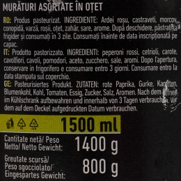 Murături asortate gourmet 1400g