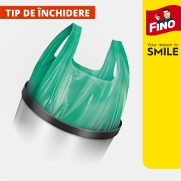 Saci menajeri parfumați și colorați cu mânere, 35l, 100 buc