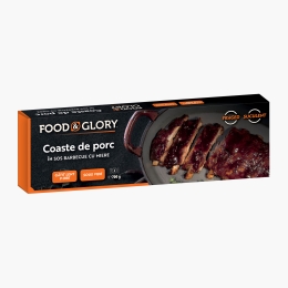 Coaste de porc în sos barbecue cu miere, gătite lent 700g