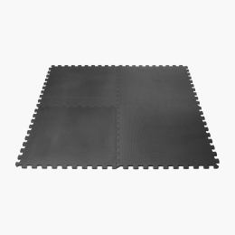 Set covoare puzzle, 120x120cm, 4 buc, negru