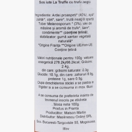 Măslinescu - Sos iute La Truffe cu trufe negre 100g