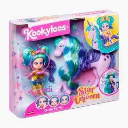 Set de joacă cu păpușă Aurora Star Unicorn KookyLoos