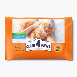 Pachet mix hrană umedă pentru pisici, pui în sos + somon în jeleu, 4x85g