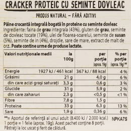 Crackers proteici cu semințe de dovleac 150g
