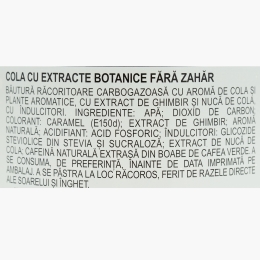 Băutură carbogazoasă Pop Cola zero zahăr 1.5l