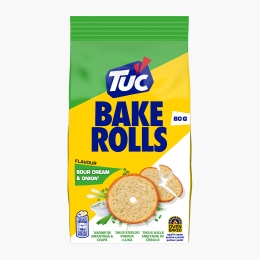 Rondele Bake Rolls cu smântână și ceapă 80g