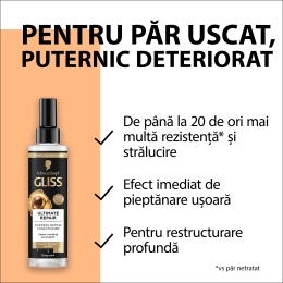 Balsam spray pentru păr foarte deteriorat Ultimate Repair 200ml