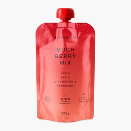 Piure de măr, piersică, căpșună și zmeură Much Berry Mix 200g
