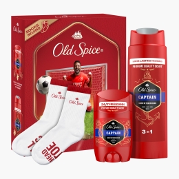 Set Cadou Fotbalist (deodorant solid Captain 50ml + gel de duș Captain 250ml + șosete)