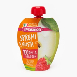 Piure de măr și căpșuni, +6 luni, 100g