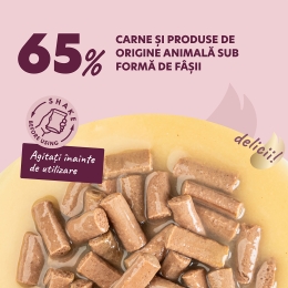 Hrană umedă pentru câini, cu somon și morcov în supă cremă, 85g