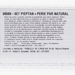 Set pieptăn + perie din păr natural pentru copii, galben, +0 luni