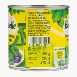 Fasole verde păstăi, rotunde, tăiate 400g