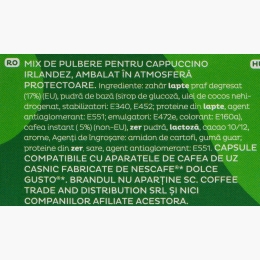 Irish Cappuccino 16 băuturi, capsule compatibile Dolce Gusto